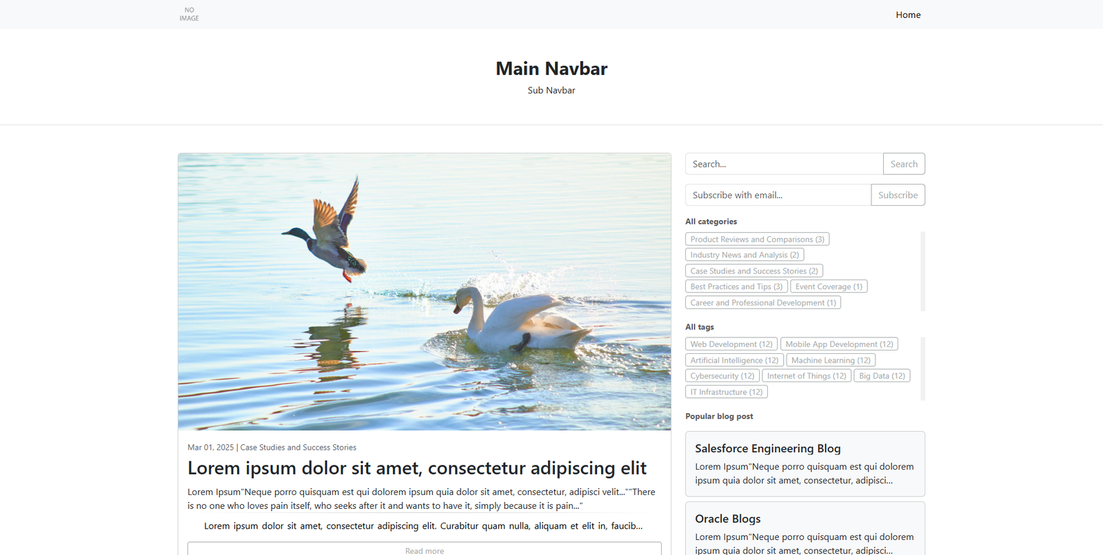 The Blogsite public homepage screenshot